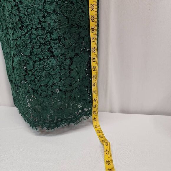 Bardot Size 6 Karlie Lace Dress Womens Cold Shoulder Green Knee-Length Party Coc - Picture 4 of 12